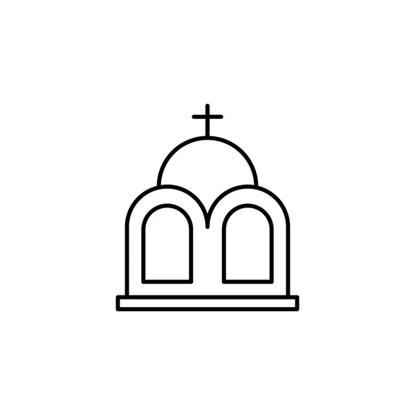 Mausoleum, death outline icon. detailed set of death illustrations icons. can be used for web, logo, mobile app, UI, UX — Stock Vector