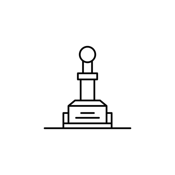 Grave, icona del profilo della morte. dettagliate serie di illustrazioni della morte icone. può essere utilizzato per web, logo, app mobile, UI, UX — Vettoriale Stock
