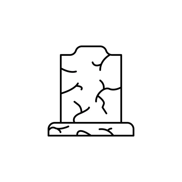 Náhrobní kámen, ikona smrti. podrobný soubor ikon smrti. lze použít pro web, logo, mobilní aplikace, UI, UX — Stockový vektor