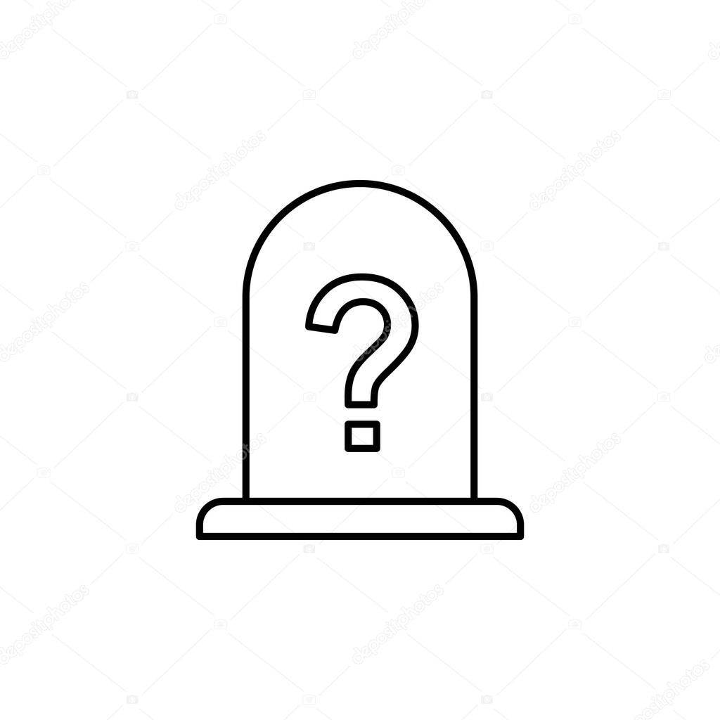 unknown, death, grave outline icon. detailed set of death illustrations icons. can be used for web, logo, mobile app, UI, UX