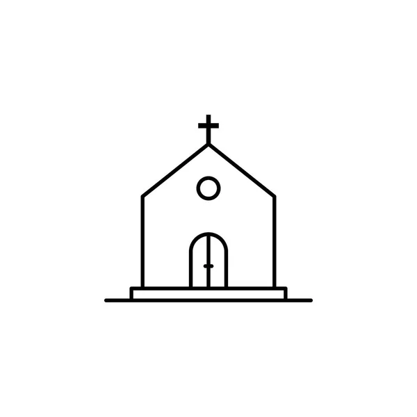 Chiesa, icona del profilo della morte. dettagliate serie di illustrazioni della morte icone. può essere utilizzato per web, logo, app mobile, UI, UX — Vettoriale Stock