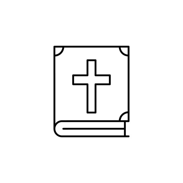 Biblia, icono del contorno de la muerte. conjunto detallado de iconos ilustraciones de la muerte. se puede utilizar para la web, logotipo, aplicación móvil, interfaz de usuario, UX — Vector de stock