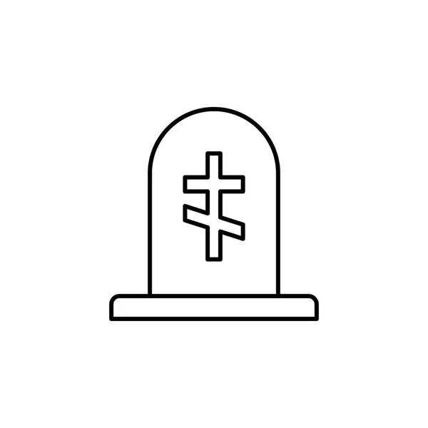 Tombe, icône de contour de la mort. ensemble détaillé d'icônes d'illustrations de la mort. peut être utilisé pour le web, logo, application mobile, UI, UX — Image vectorielle