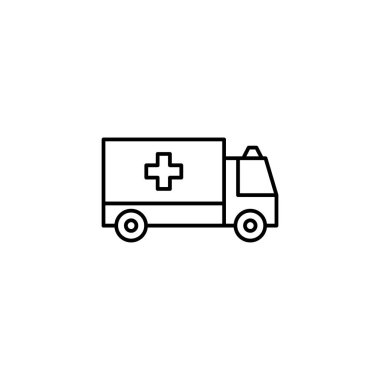 ambulans, ölüm anahat simgesi. ölüm illüstrasyonlar simgeleri ayrıntılı kümesi. web, logo, mobil uygulama, Ui, Ux için kullanılabilir
