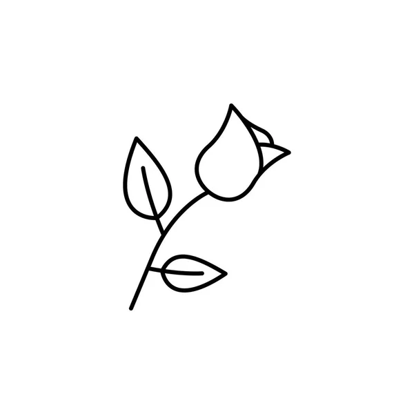 Kwiat, ikona zarys śmierci. szczegółowy zestaw ikon ilustracji śmierci. może być używany do Internetu, logo, aplikacji mobilnej, UI, UX — Wektor stockowy