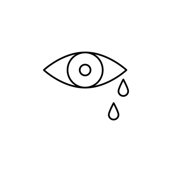 Lacrima, occhio, icona del profilo della morte. dettagliate serie di illustrazioni della morte icone. può essere utilizzato per web, logo, app mobile, UI, UX — Vettoriale Stock
