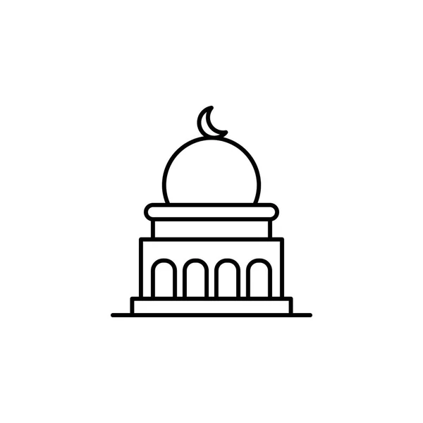Moschee, Ikone des Todes. Detaillierte Abbildungen des Todes. kann für Web, Logo, mobile App, ui, ux verwendet werden — Stockvektor