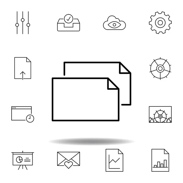 Copy duplicate file outline icon. Detailed set of unigrid multimedia illustrations icons. Can be used for web, logo, mobile app, UI, UX — Stock Vector