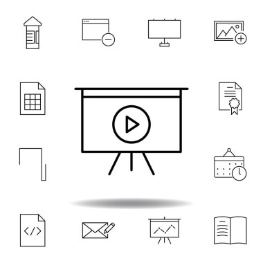 pano deck oyun anahat simgesi. Unigrid multimedya çizimler ikonlarının ayrıntılı kümesi. Web, logo, mobil uygulama, Ui, Ux için kullanılabilir