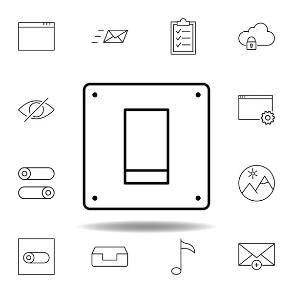 Anahat simgesini aç.... Unigrid multimedya çizimler ikonlarının ayrıntılı kümesi. Web, logo, mobil uygulama, Ui, Ux için kullanılabilir — Stok Vektör