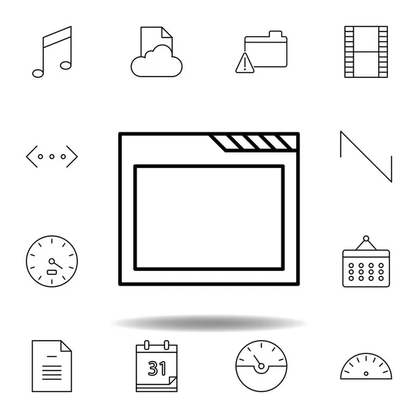 Flikikonen för appwebbläsarflikar. Detaljerad uppsättning Unigrid multimedia illustrationer ikoner. Kan användas för webb, logo, mobilapp, UI, UX — Stock vektor