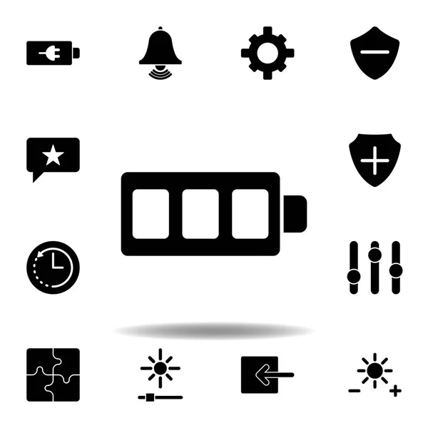 Battery charging icon. Signs and symbols can be used for web, logo, mobile app, UI, UX — Stock Vector