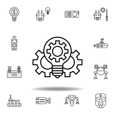 Robotik yenilik anahat simgesi. robotik illüstrasyon simgeleri kümesi. işaretleri, semboller web, logo, mobil uygulama, Ui, Ux için kullanılabilir