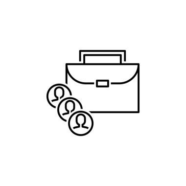 iş illüstrasyon çizgi simgesi. Fikir de takım çalışması. İşaretler ve semboller web, logo, mobil uygulama, Ui, Ux için kullanılabilir