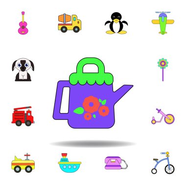 karikatür oyuncak renkli simgesi serpme olabilir. çocuk oyuncakillüstrasyon simgeleri kümesi. işaretleri, semboller web, logo, mobil uygulama, Ui, Ux için kullanılabilir