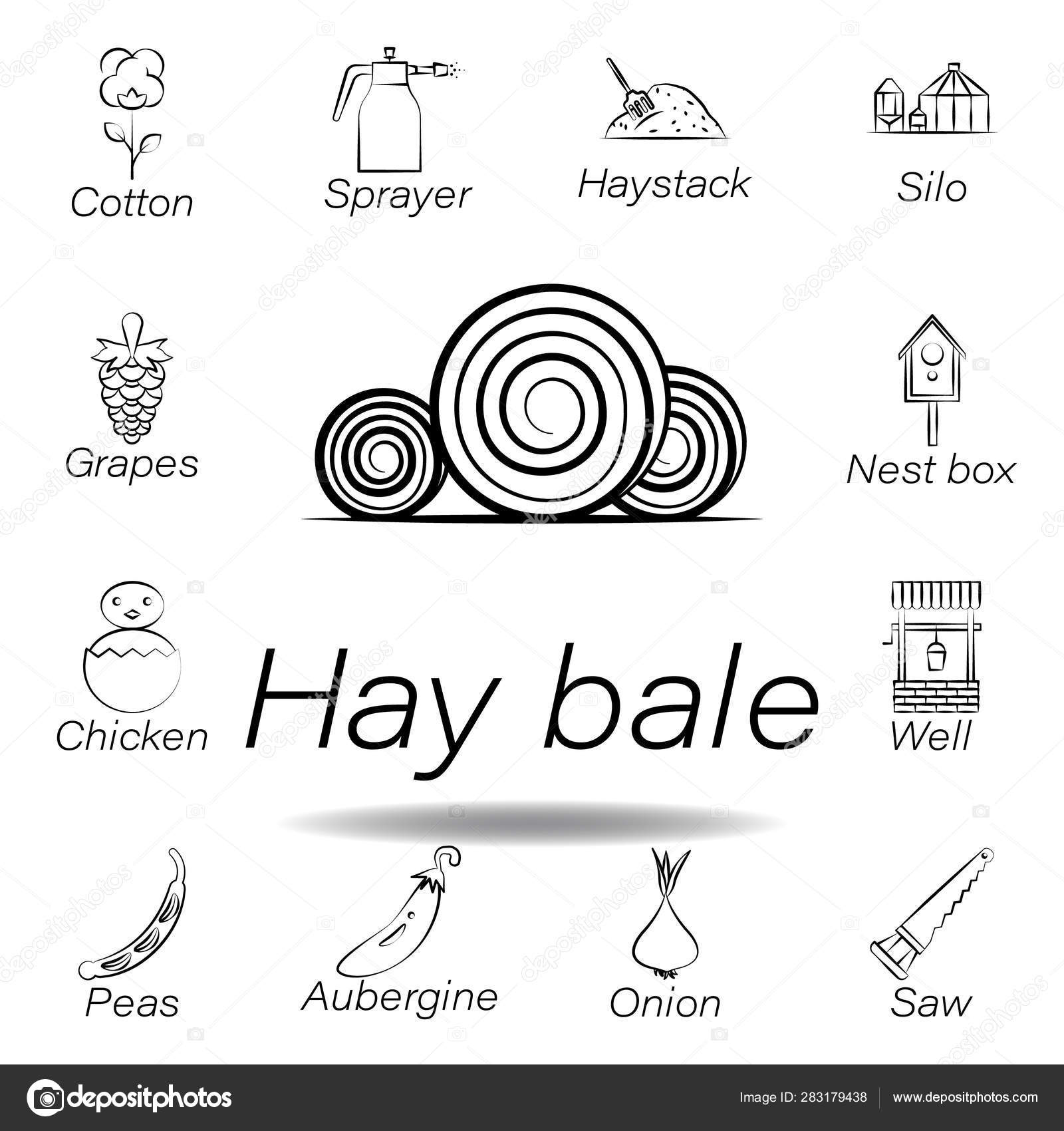 Hay Bale Hand Draw Icon Element Of Farming Illustration Icons Signs And Symbols Can Be Used For Web Logo Mobile App Ui Ux Vector Image By C Fidaneagle Gmail Com Vector Stock