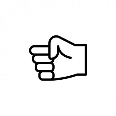 El yumruk jest anahat simgesi. El hareketi illüstrasyon simgesiöğesi. işaretleri, semboller web, logo, mobil uygulama, Ui, Ux için kullanılabilir