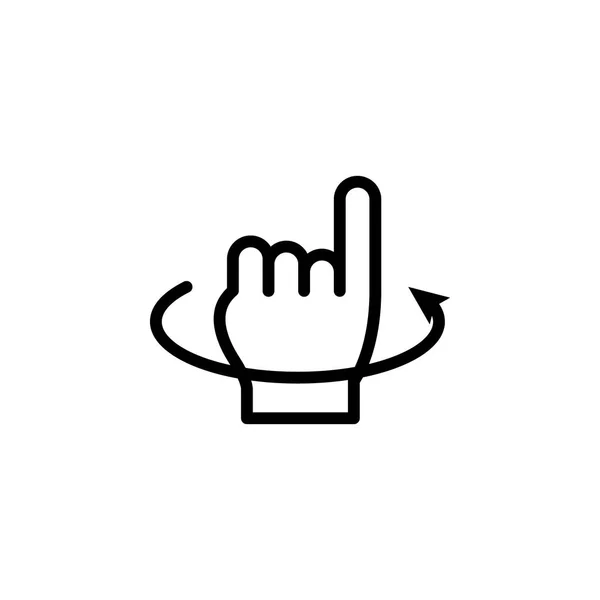 Hand rotate gesture outline icon. Element of hand gesture illustration icon. signs, symbols can be used for web, logo, mobile app, UI, UX — Stock Vector