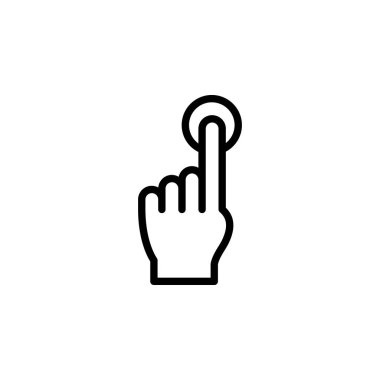 El hareketi anahat simgesine dokunun. El hareketi illüstrasyon simgesiöğesi. işaretleri, semboller web, logo, mobil uygulama, Ui, Ux için kullanılabilir