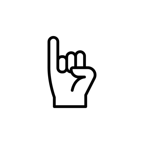 手の小指ジェスチャーアウトラインアイコン。手のジェスチャーイラストアイコンの要素。記号、シンボルは、ウェブ、ロゴ、モバイルアプリ、Ui、Uxに使用することができます — ストックベクタ