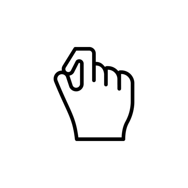 Tangan oke baik-baik saja gerakan garis besar ikon. Ikon gambar gerakan tangan. sign, simbol dapat digunakan untuk web, logo, aplikasi mobile, UI, UX - Stok Vektor
