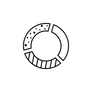 Pasta grafiği finans anahat simgesi. Finans illüstrasyon simgesi öğesi. işaretleri, semboller web, logo, mobil uygulama, Ui, Ux için kullanılabilir
