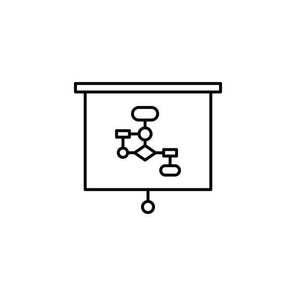 Ícone de contorno do gráfico de finanças de gráfico de fluxo. Elemento de ilustração financeira ícone. sinais, símbolos podem ser usados para web, logotipo, aplicativo móvel, UI, UX — Vetor de Stock