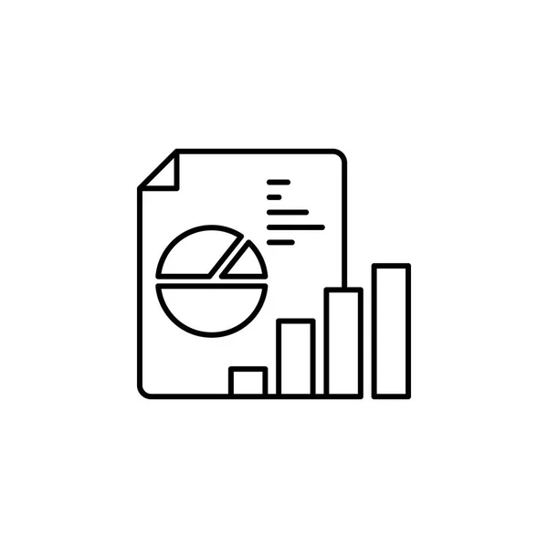Ikona osnovy finančního grafu služby Analytics. Ikona prvku financování ilustrace. značky, symboly mohou být použity pro web, logo, mobilní aplikace, UI, UX — Stockový vektor