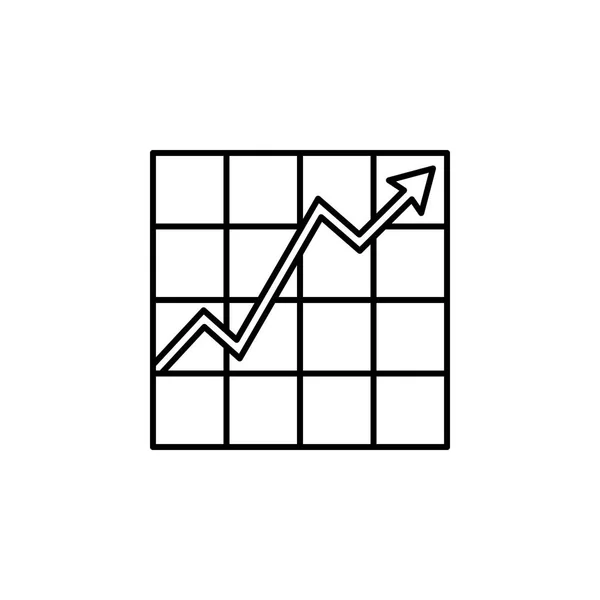 Lijndiagram, pictogram voor financierings grafiek. Element van Financiën illustratie pictogram. tekens, symbolen kunnen worden gebruikt voor web, logo, mobiele app, ui, UX — Stockvector