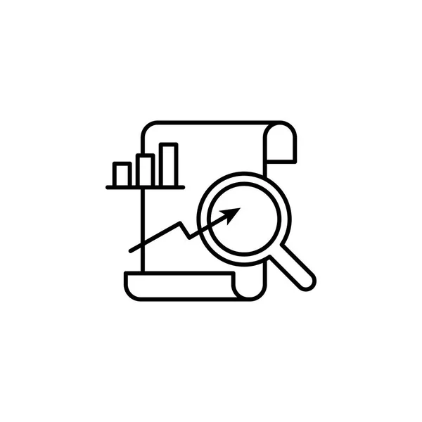 Icono de esquema de gráfico de papel analítico. Elemento del icono de ilustración financiera. signos, símbolos se pueden utilizar para la web, logotipo, aplicación móvil, interfaz de usuario, UX — Archivo Imágenes Vectoriales