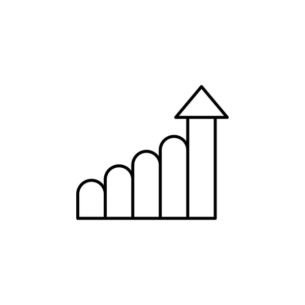 Wachstumsfinanzierung Diagramm umreißen Symbol. Element der Finanzillustration Ikone. Zeichen, Symbole können für Web, Logo, mobile App, ui, ux verwendet werden — Stockvektor