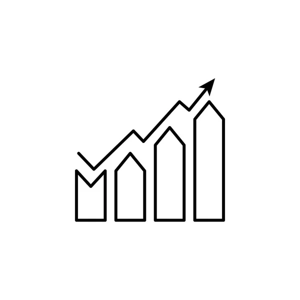 Wachstumsfinanzierung Diagramm umreißen Symbol. Element der Finanzillustration Ikone. Zeichen, Symbole können für Web, Logo, mobile App, ui, ux verwendet werden — Stockvektor