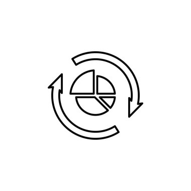 Pasta grafiği finans anahat simgesi. Finans illüstrasyon simgesi öğesi. işaretleri, semboller web, logo, mobil uygulama, Ui, Ux için kullanılabilir