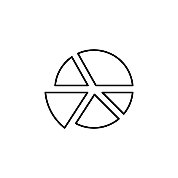 Kuchendiagramm Finanzumriss Symbol. Element der Finanzillustration Ikone. Zeichen, Symbole können für Web, Logo, mobile App, ui, ux verwendet werden — Stockvektor