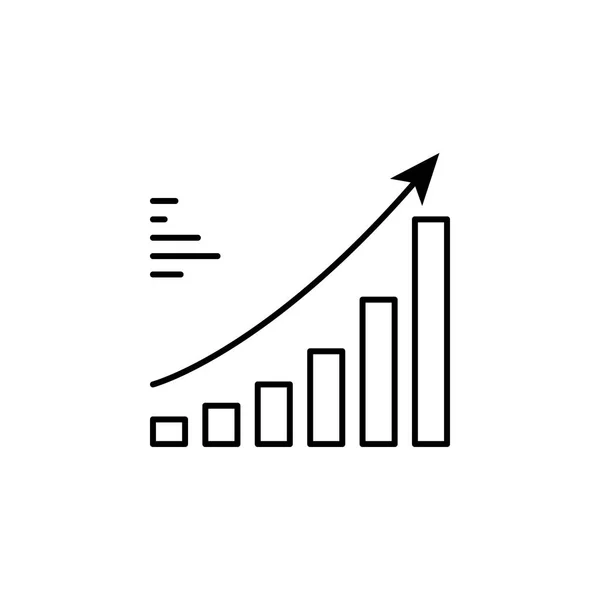 Schéma financier graphique icône de contour. Élément de l'icône de l'illustration financière. signes, symboles peuvent être utilisés pour le web, logo, application mobile, UI, UX — Image vectorielle