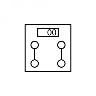 anahat simgesini ölçeklendirin. Diyet ve beslenme illüstrasyon simgesi unsurları. Web siteleri, web tasarımı, mobil uygulama, Ui, Ux için işaretler ve sembol toplama simgesi