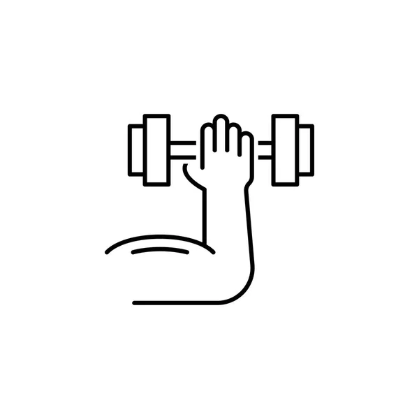 Muskelumriss-Symbol. Elemente der Diät und Ernährung Illustration Symbol. Zeichen und Symbolsammlung für Webseiten, Webdesign, mobile App, ui, ux — Stockvektor