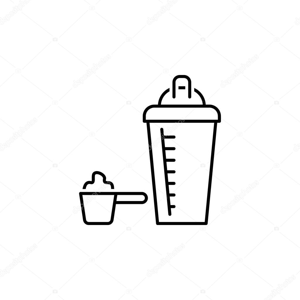 whey outline icon. Elements of diet and nutrition illustration icon. Signs and symbol collection icon for websites, web design, mobile app, UI, UX