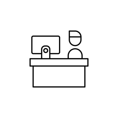 işadamı anahat simgesi. Yaşam tarzı illüstrasyon simgesinin öğesi. Üstün kaliteli grafik tasarım. Web siteleri, web tasarımı, mobil uygulama, Ui, Ux için işaretler ve sembol toplama simgesi