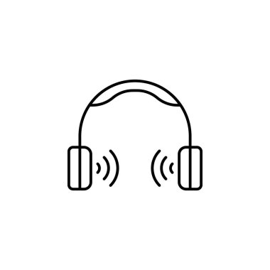 kulaklık anahat simgesi. Yaşam tarzı illüstrasyon simgesinin öğesi. Üstün kaliteli grafik tasarım. Web siteleri, web tasarımı, mobil uygulama, Ui, Ux için işaretler ve sembol toplama simgesi