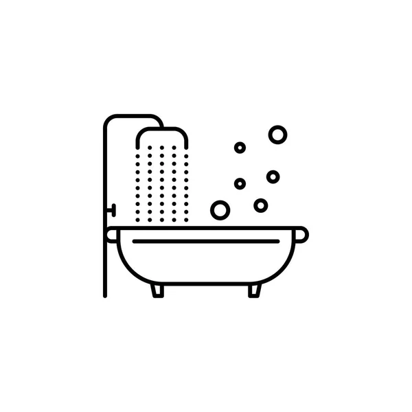 Icône de contour de douche. Élément de style de vie icône illustration. Design graphique de qualité supérieure. Signes et icône de collection de symboles pour les sites Web, web design, application mobile, UI, UX — Image vectorielle