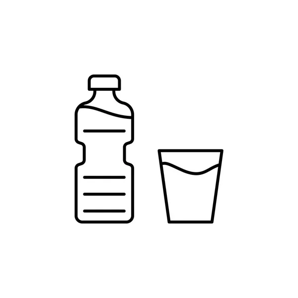 Wasserflaschen-Umriss-Symbol. Element der Lifestyle-Illustration Ikone. hochwertiges Grafikdesign. Zeichen und Symbolsammlung für Webseiten, Webdesign, mobile App, ui, ux — Stockvektor