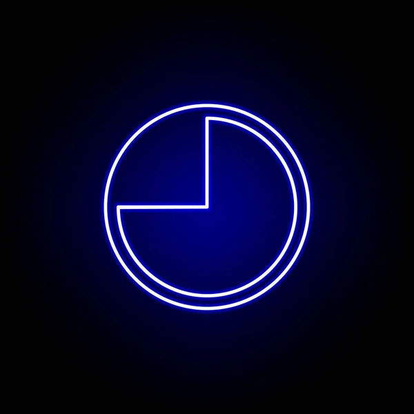 Klock tid andra ikonen i blått Neon stil.. Element av tid illustration ikon. Tecken, symboler kan användas för webb, logo, mobilapp, UI, UX — Stock vektor