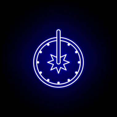 Mavi Neon tarzında kum saati saat simgesi.. Zaman illüstrasyon simgesi öğeleri. İşaretler, semboller Web, logo, mobil uygulama, ui, UX için kullanılabilir