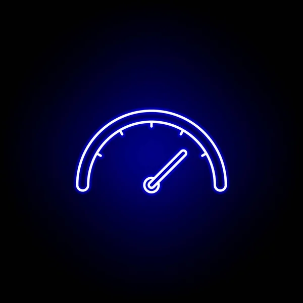 Mavi Neon tarzı hız göstergesi hızı simgesi.. Zaman illüstrasyon simgesi öğeleri. İşaretler, semboller Web, logo, mobil uygulama, ui, UX için kullanılabilir