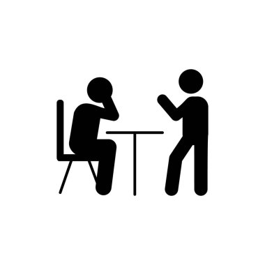 Öğrenciler düşünme eğitim simgesini açıklar. Okul çizim simgesine geri öğesi. İşaretler ve Web siteleri, Web tasarım, mobil uygulama, ui, UX için sembol koleksiyonu simgesi