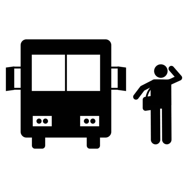 Ikona autobusu ucznia pieszo. Element z powrotem do szkoły ikona ilustracji. Symbole i ikony kolekcji symboli dla stron internetowych, projektowanie stron internetowych, aplikacja mobilna, UI, UX — Wektor stockowy