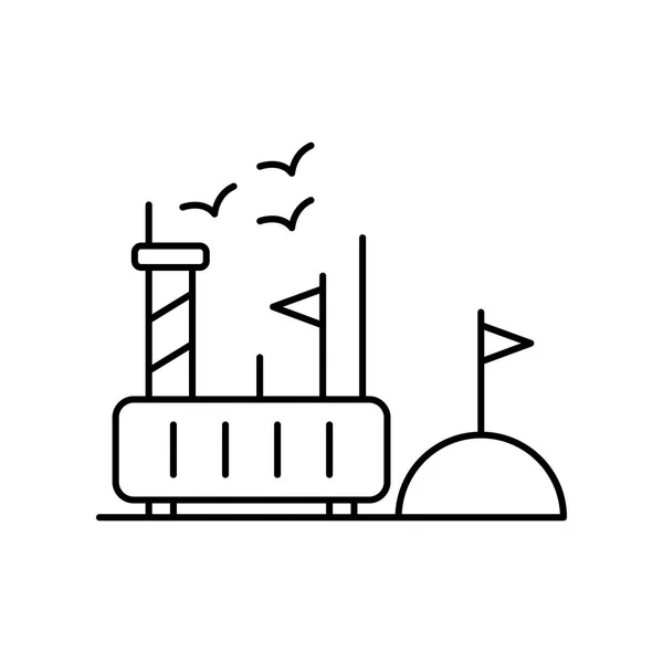 Antarktische arktische Frostlinie Symbol. Element der Landschaften Ikone — Stockvektor