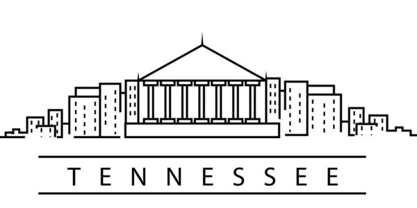 Icône de la ville du Tennessee. Element of USA présente des icônes d'illustration. Signes, symboles peuvent être utilisés pour le web, logo, application mobile, UI, UX — Image vectorielle