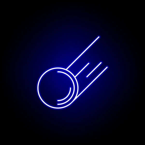 Ícone de linha de disco de hóquei em estilo neon. Elemento da ilustração do esporte de inverno. Sinais e símbolos ícone pode ser usado para web, logotipo, aplicativo móvel, UI, UX — Vetor de Stock